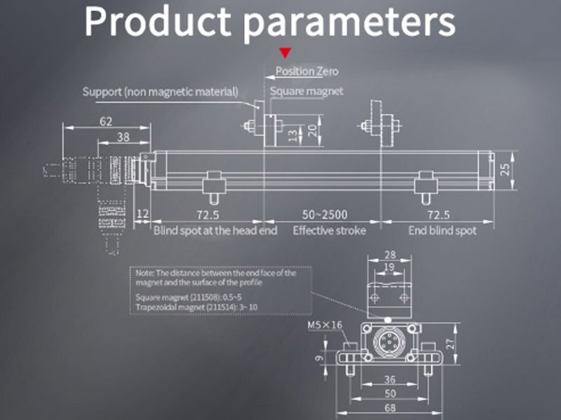 EP 아날로그 자기strictive Displacement Sensor