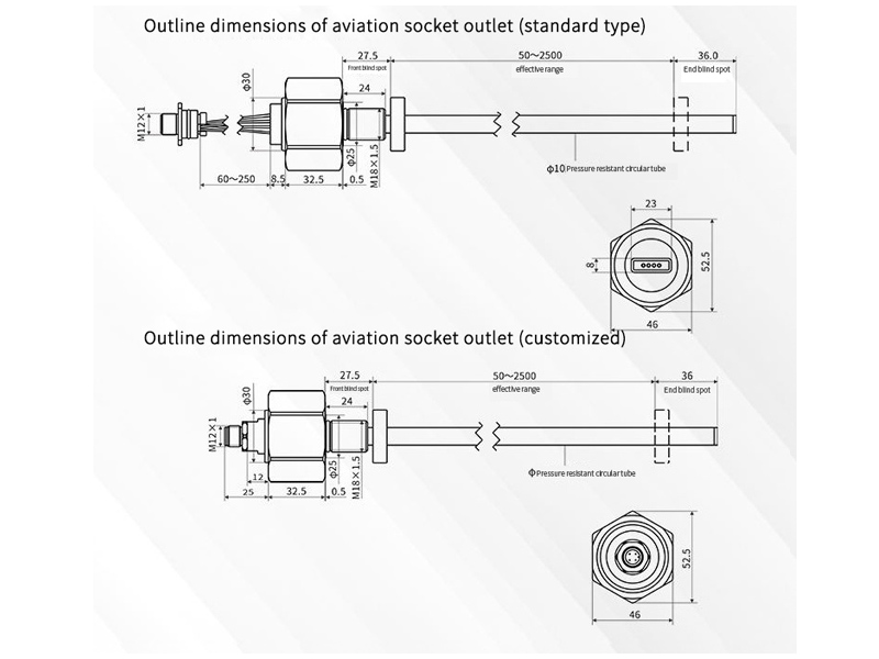 MHA 아날로그 자기strictive Displacement Sensor